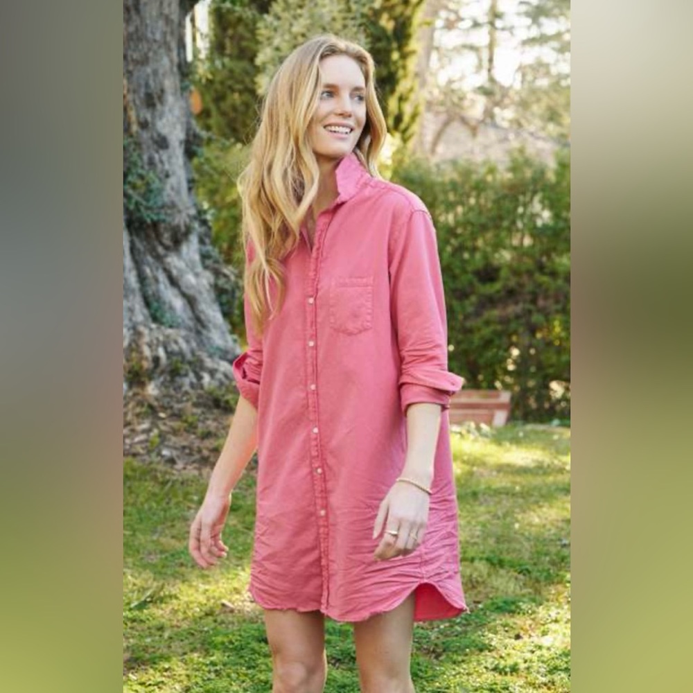 frank & Eileen Mary Dress. Color Flamingo